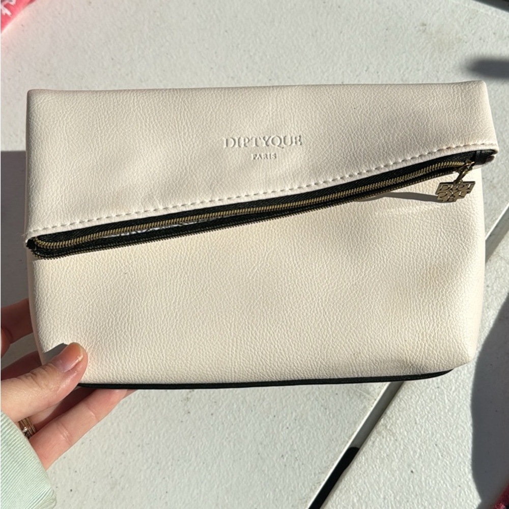 White Diptyque Cosmetic Bag